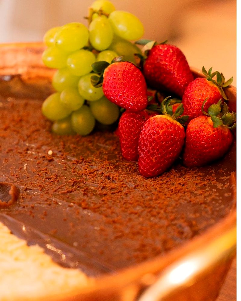 Brigadeiro gourmet com frutas