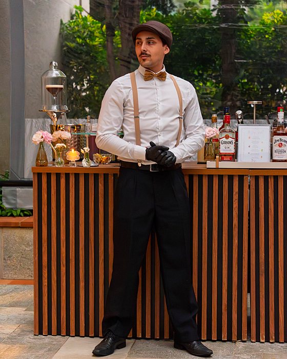 Bar e coquetelaria Skull em evento